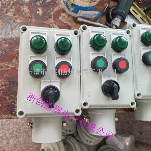 BZC53防爆操作柱/二钮一开关挂式防爆操作柱