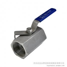 一件式內(nèi)螺紋球閥 一片式閥門 宏業(yè)不銹鋼閥 大量現(xiàn)貨銷售
